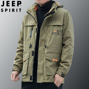 棉衣冬装 男加绒加厚宽松冬装 SPIRIT秋冬大码 JEEP 外套HL6632