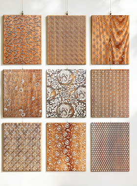 砑花笺板仿宋徽宗卷草纹蔡襄对蝶纹唐代琵琶纹屏事帖莲花纹云朵