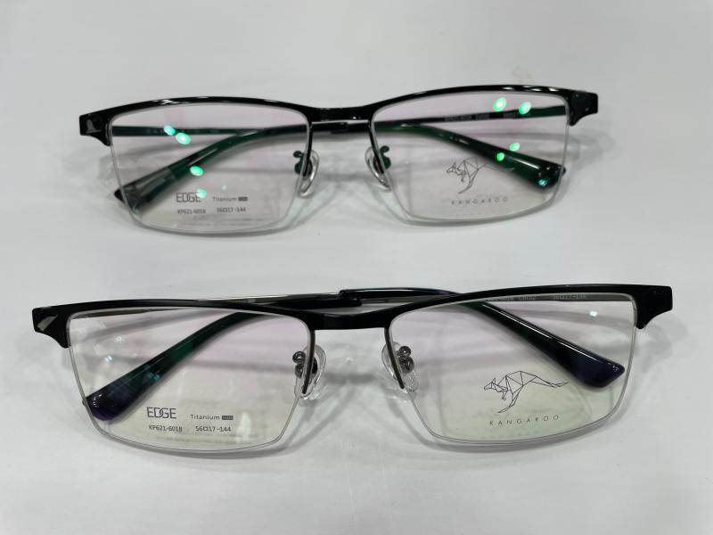 袋鼠眼镜架 近视超轻纯钛磁吸偏光太阳镜多功能眼镜框 KP621-6018