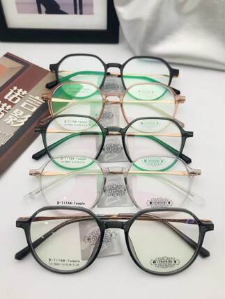 哥拓普眼镜架 levelnine/橡胶钛复古韩版潮流文艺眼镜框 LV-76021