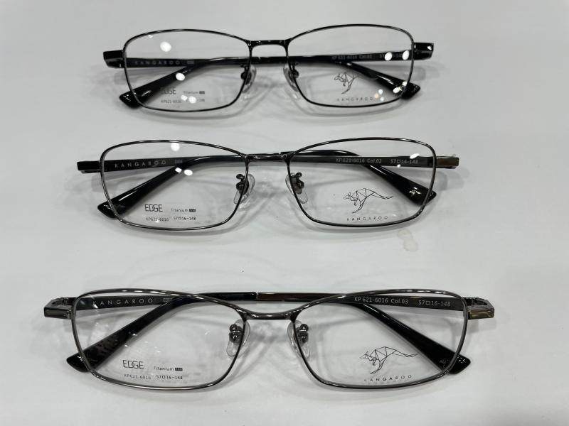 袋鼠眼镜架 近视超轻纯钛磁吸偏光太阳镜多功能眼镜框 KP621-6016