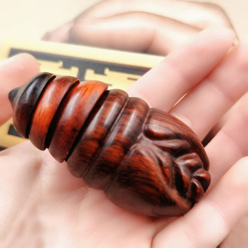 蚕蛹手把件蝉蛹文玩木头茧蛹趴趴玩儿男士手玩木手盘木质把玩虫