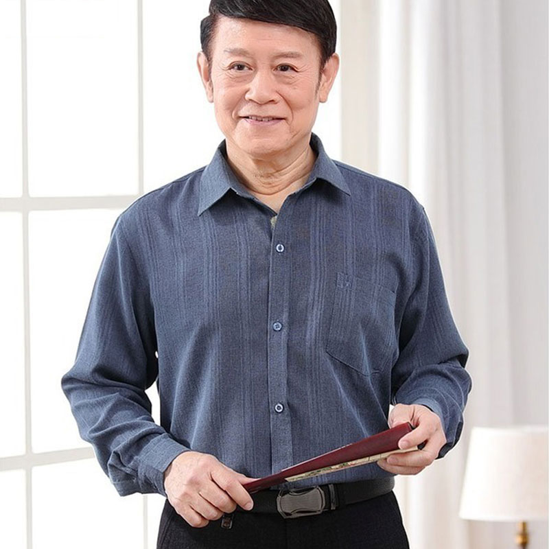 其它爷爷衬衫老年衬衣