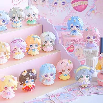 正版KEENO MBTI小萌友系列迷你盲盒周边可爱公仔摆件创意礼物手办