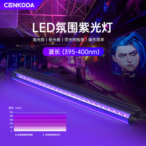 led紫光灯T5灯管舞台派对KTV氛围灯5V低压USB接口固化胶水荧光灯