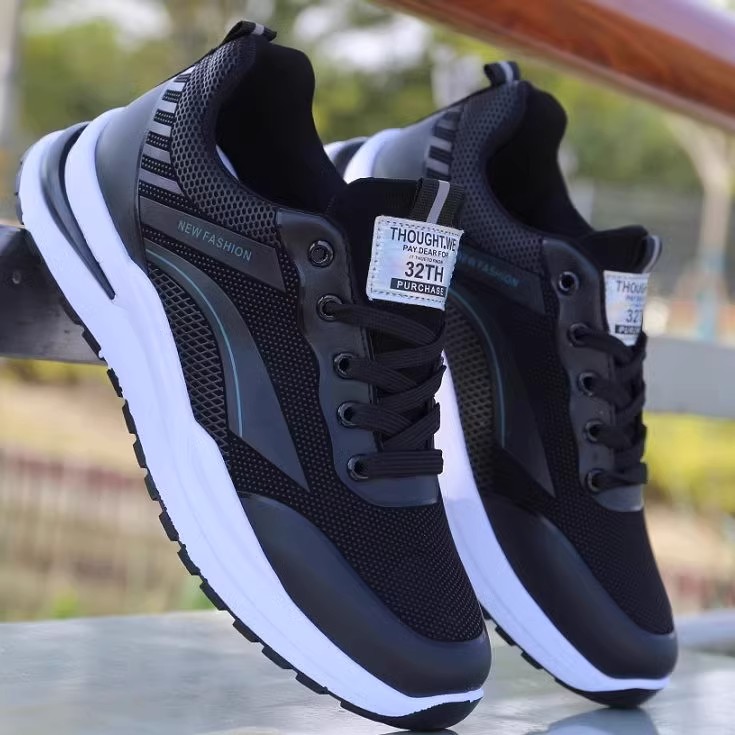 乔丹格兰品牌秋款皮面运动鞋子男2025新款防水防滑跑步鞋休闲鞋潮