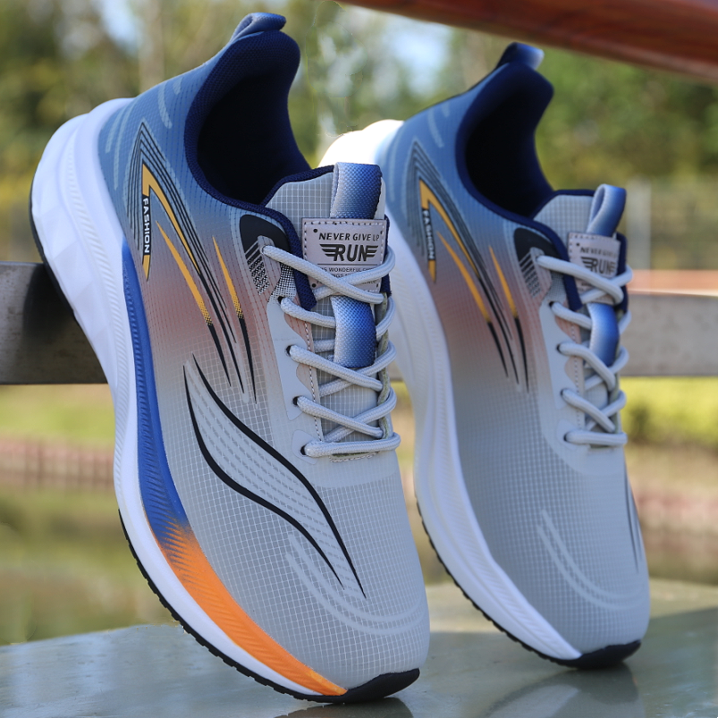 乔丹格兰新款轻便跑步鞋青少年百搭休闲鞋男防滑耐磨跑步鞋皮面潮