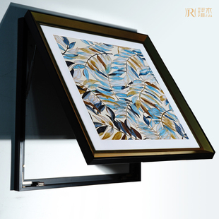 瑞杰 电表箱画《家叶繁茂》高端珐琅彩工艺 液压杆配电箱遮挡挂画