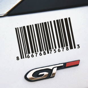 个性条形码条码车贴 汽车贴纸 遮挡划痕伤痕擦伤贴纸 订做车贴