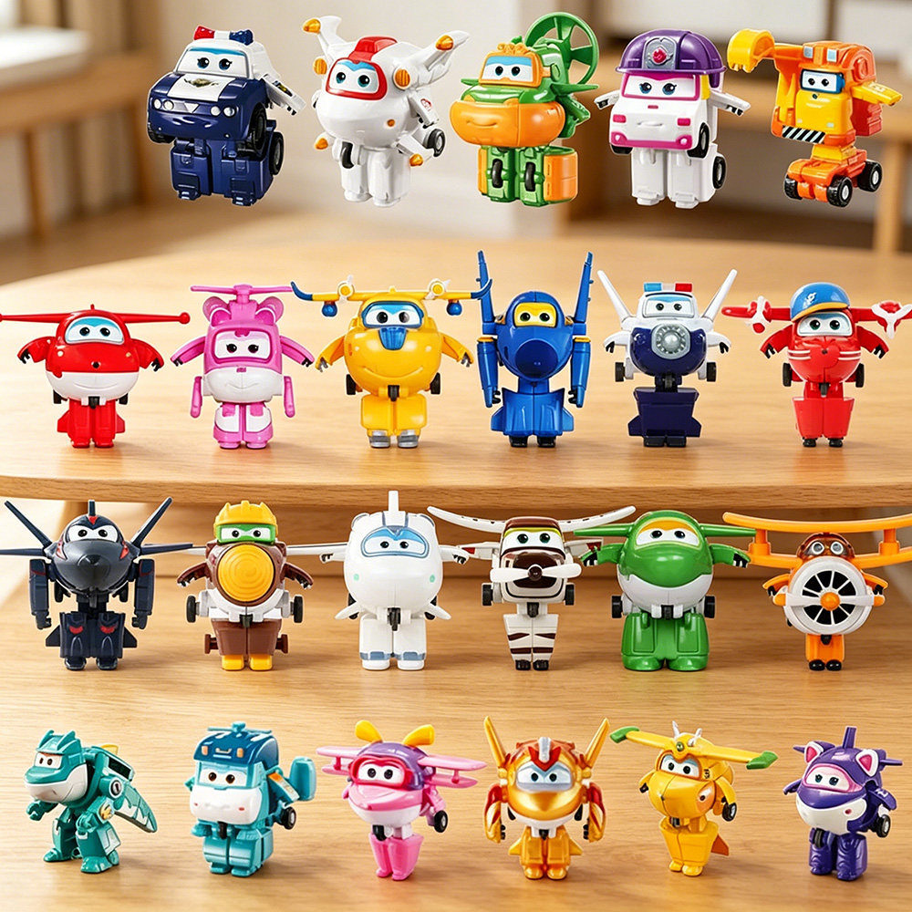 超级飞侠迷你变形机器人玩具套装奥迪双钻正版米莉朗朗酷雷雪儿全