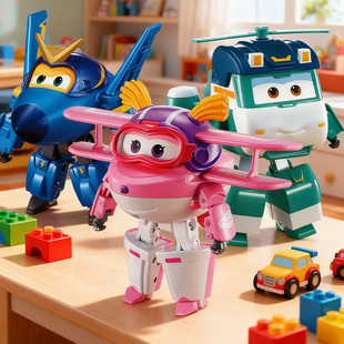 超级飞侠变形机器人巧巧儿童玩具男孩酷飞潮玩手办小亮飞机机器人