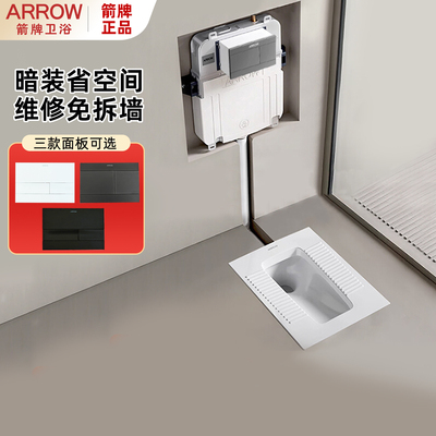 箭牌隐藏式水箱暗藏蹲便器套装