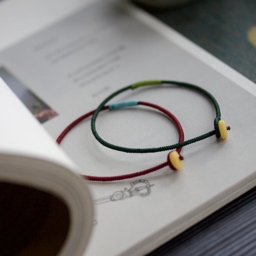 猫妈家 |升级天然蜜蜡原石 经典吉祥配色正宗金刚结祥瑞平安手绳