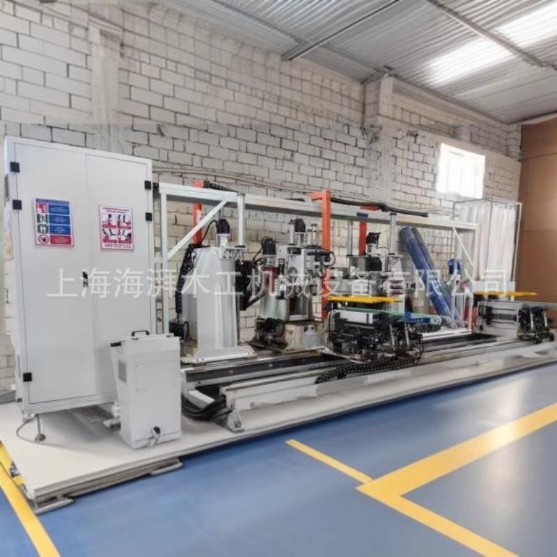 上海MDF门套数控合页钻孔机，45度门套切角铣槽机价格