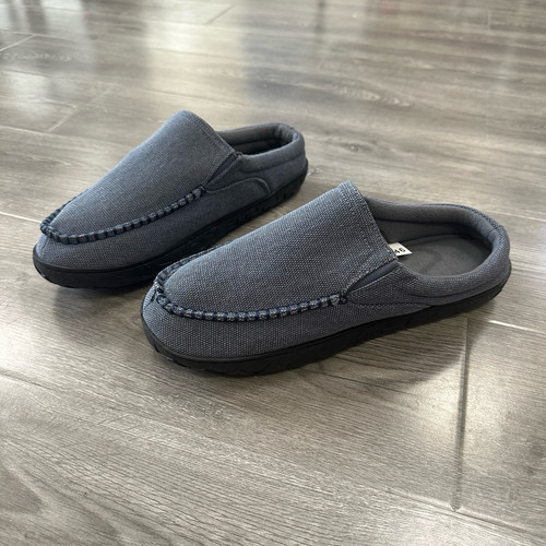 外贸单 秋冬季男士大码居家保暖防寒棉拖鞋 柔软舒适防滑耐磨