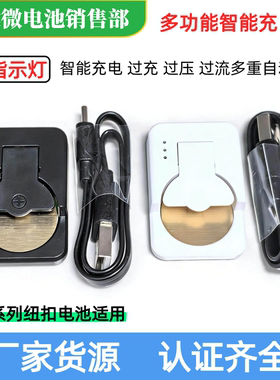 LIR2032纽扣电池全新智能充电器通用LIR2430 2450 2025 1220 2477