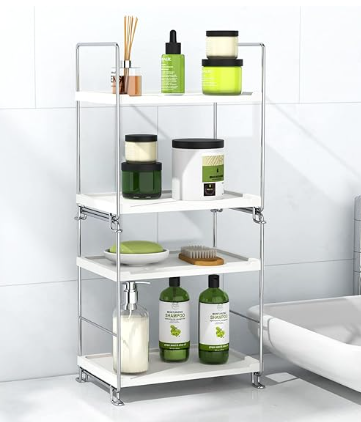 多功能桌面收纳置物架化妆品浴室梳妆台双层架子可拆卸文具杂物架