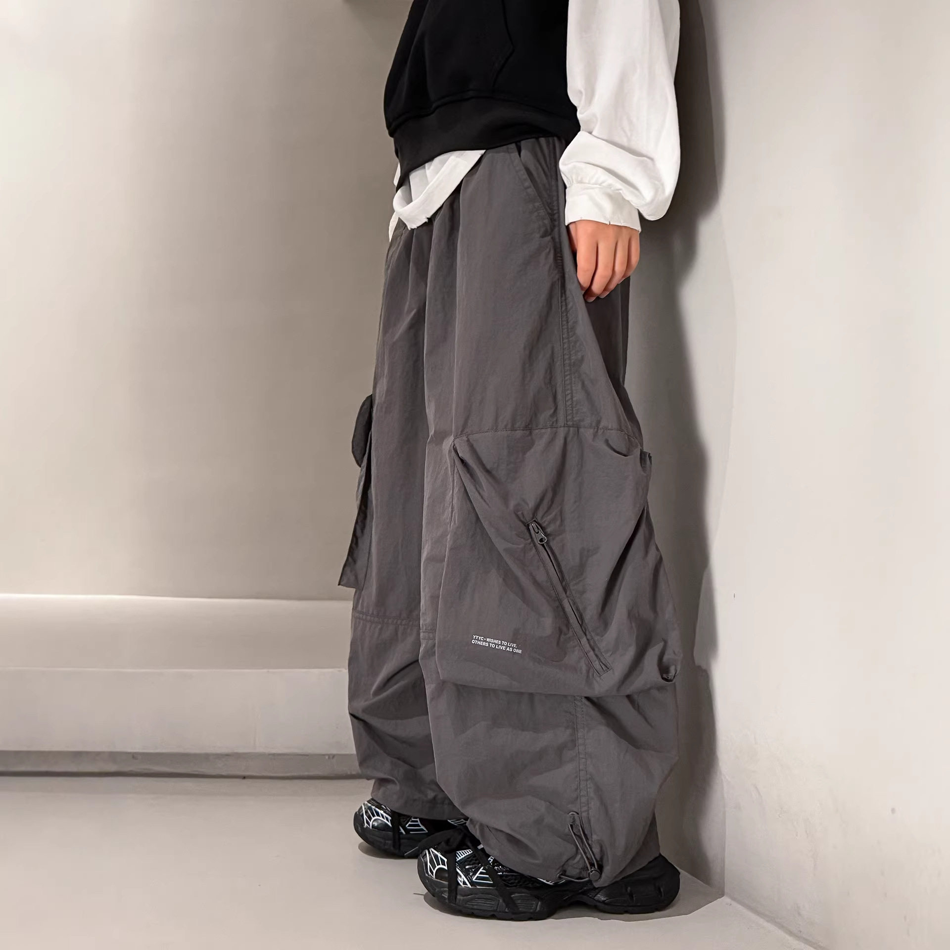 波拉童装男童夏款裤子2026夏装中大儿童装夏季薄款运动防蚊长裤男