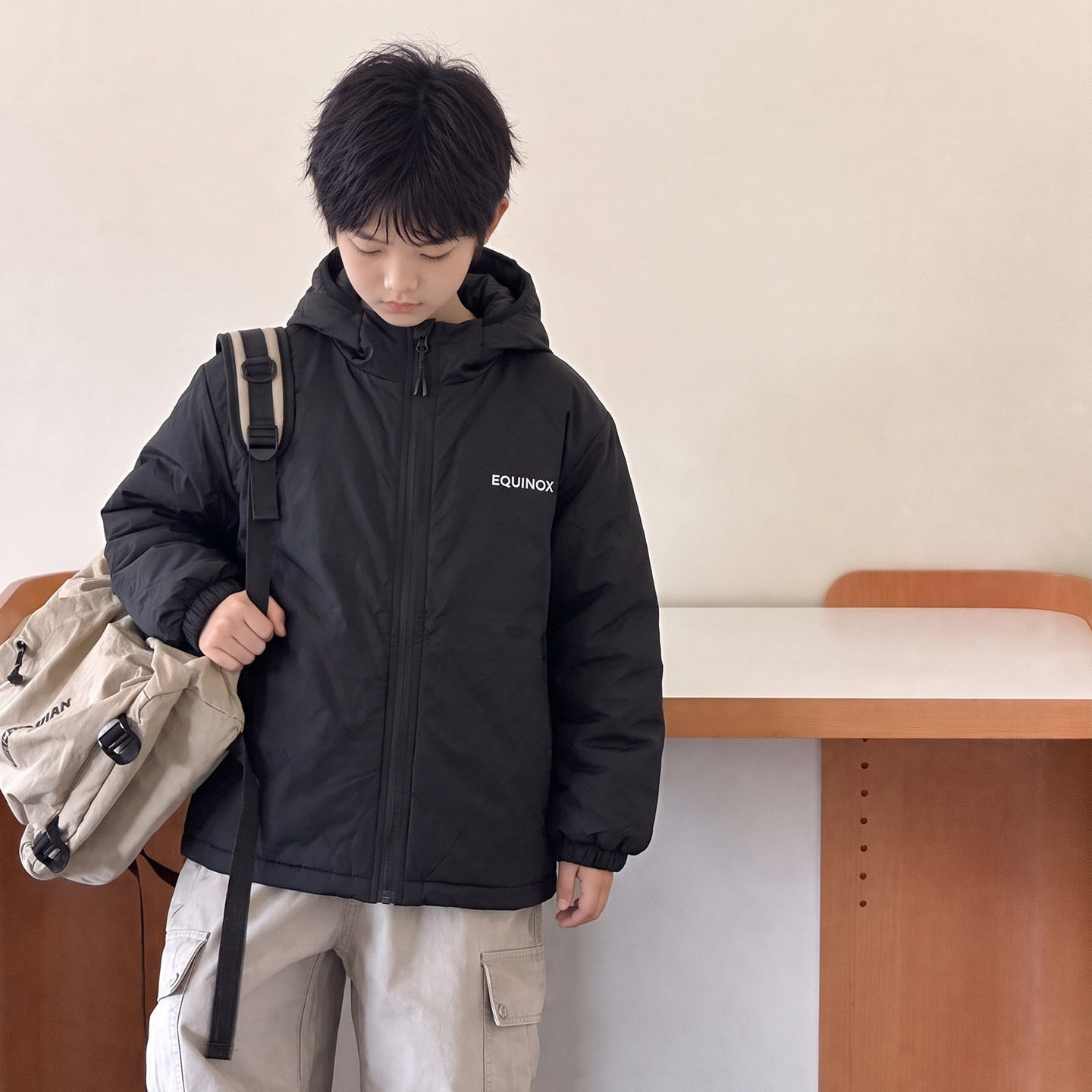 波拉童装男童夹棉外套秋冬款2026冬装中大童男孩棉袄冬季儿童装加