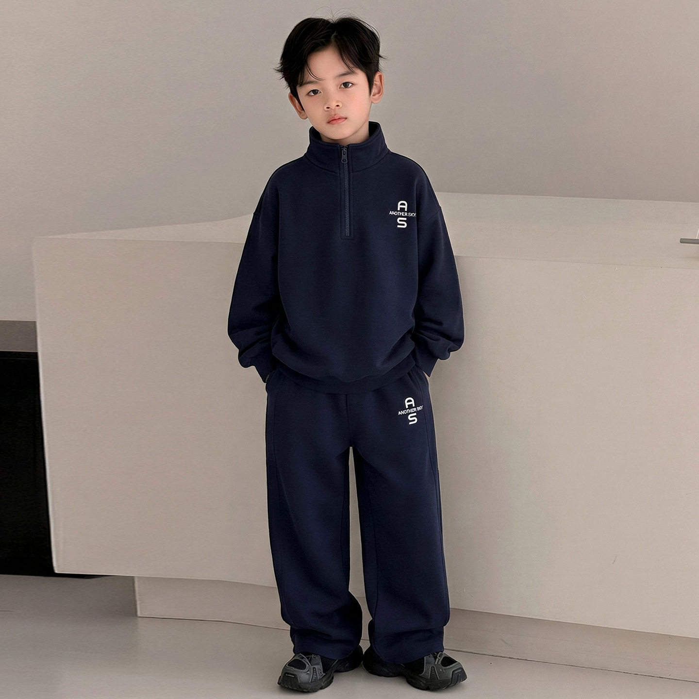 波拉童装男童秋装套装春秋款2026秋装中大儿童运动男孩卫衣潮帅气
