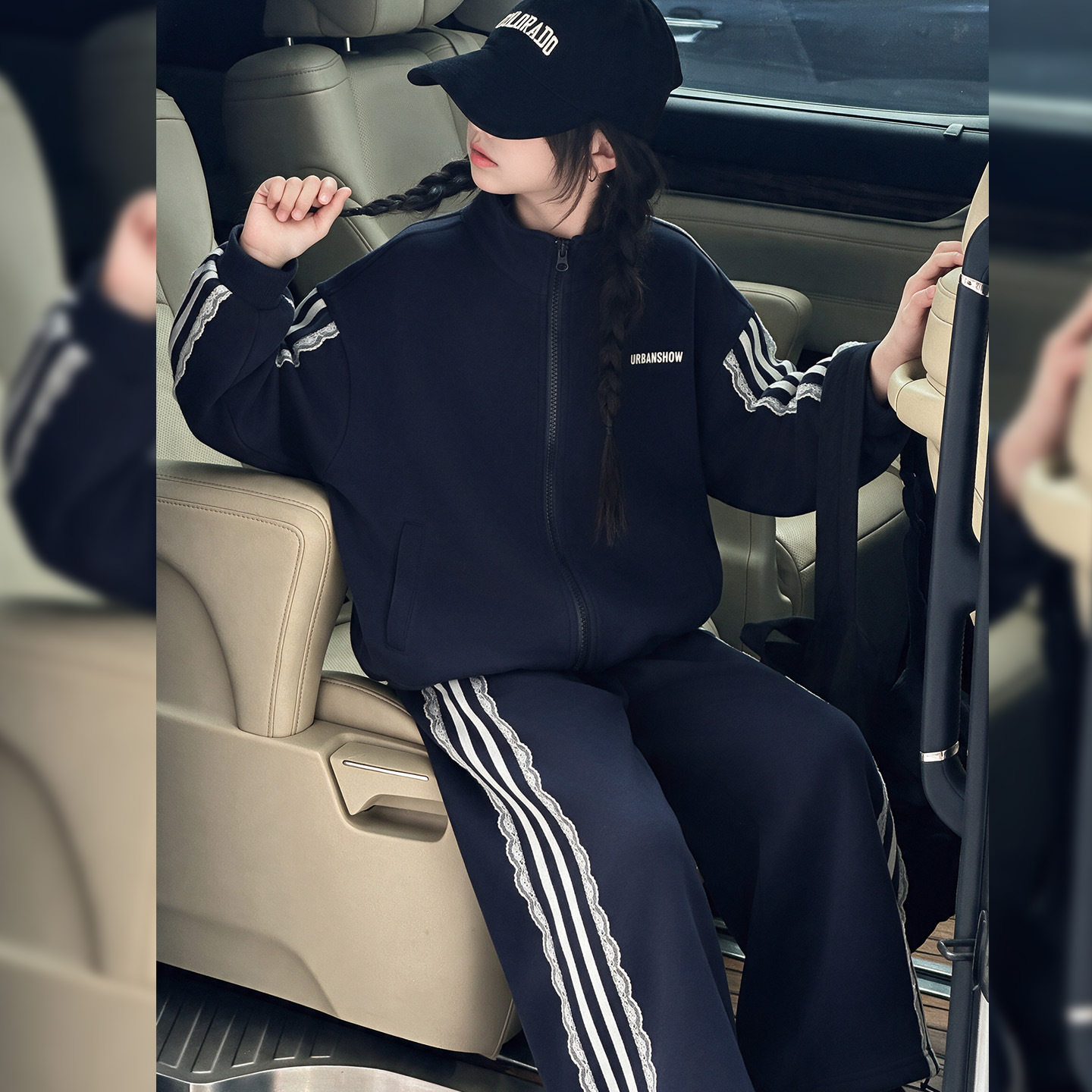 波拉童装女童套装秋装2026秋装儿童休闲衣服中大童织带运动两件套