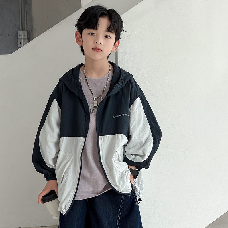 波拉童装男童夏装防晒衣外套2026夏装中大儿童装夏季防晒服薄款男