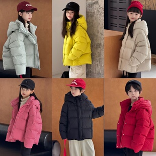 2025冬装波拉童装男女童儿童国标大朵90白鸭绒羽绒服蓬松保暖外套