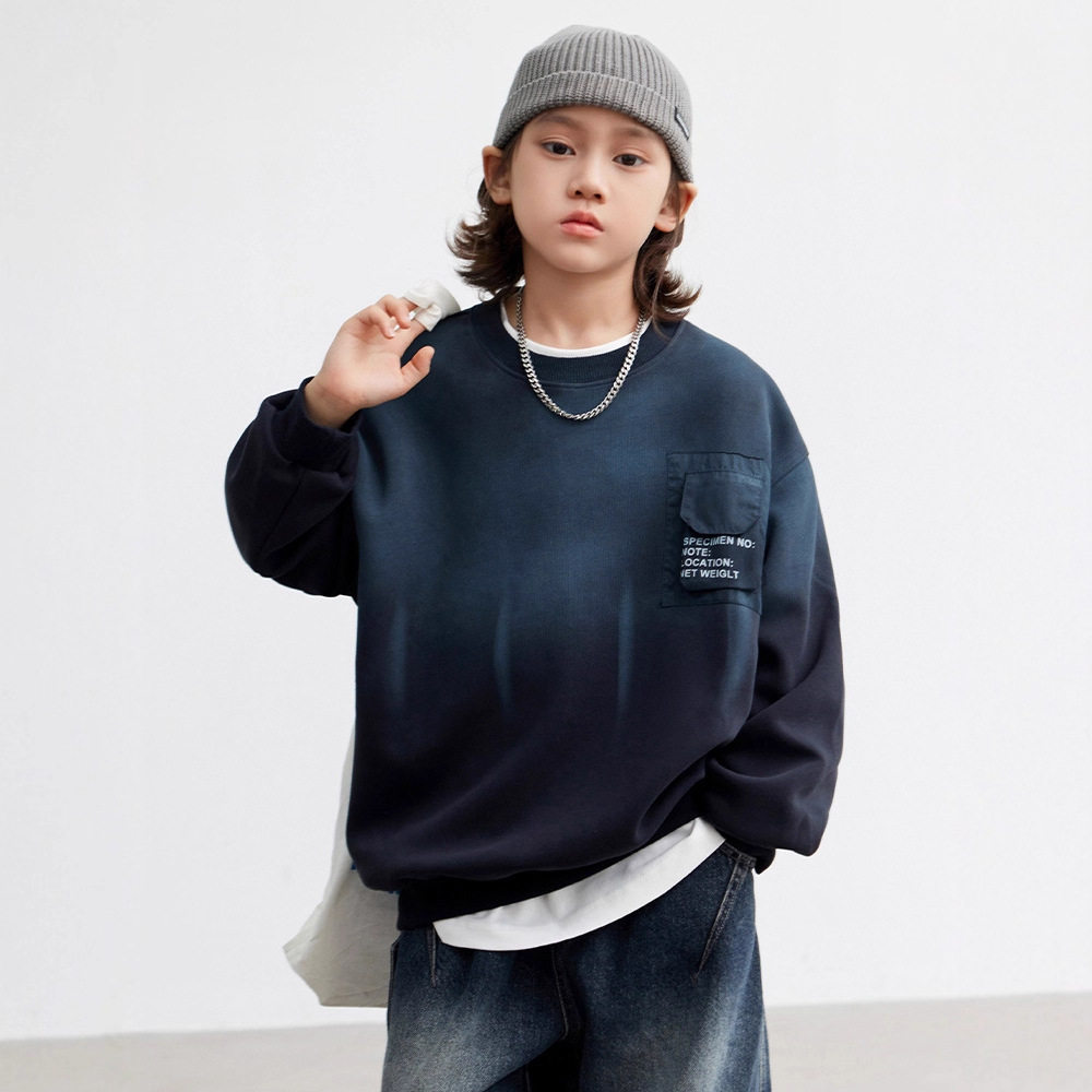 波拉童装男童加绒卫衣秋冬款2025儿童冬季一体加厚打底上衣大男孩