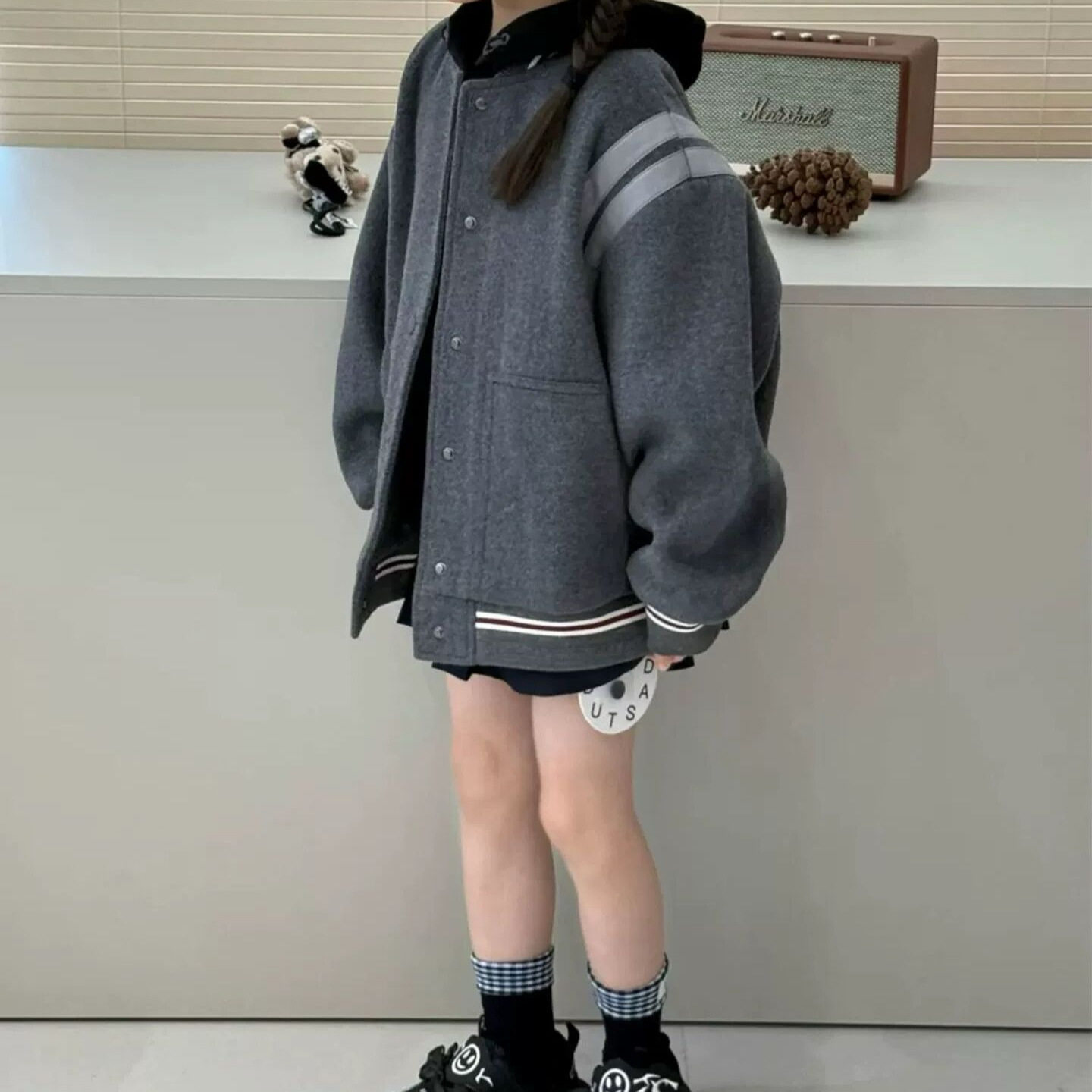 2025冬装波拉中大童夹棉美式复古学院风拼接棒球服棉服保暖外套潮,童装/婴儿装/亲子装,风衣,淘宝优惠券,粉丝福利购,淘宝优惠卷