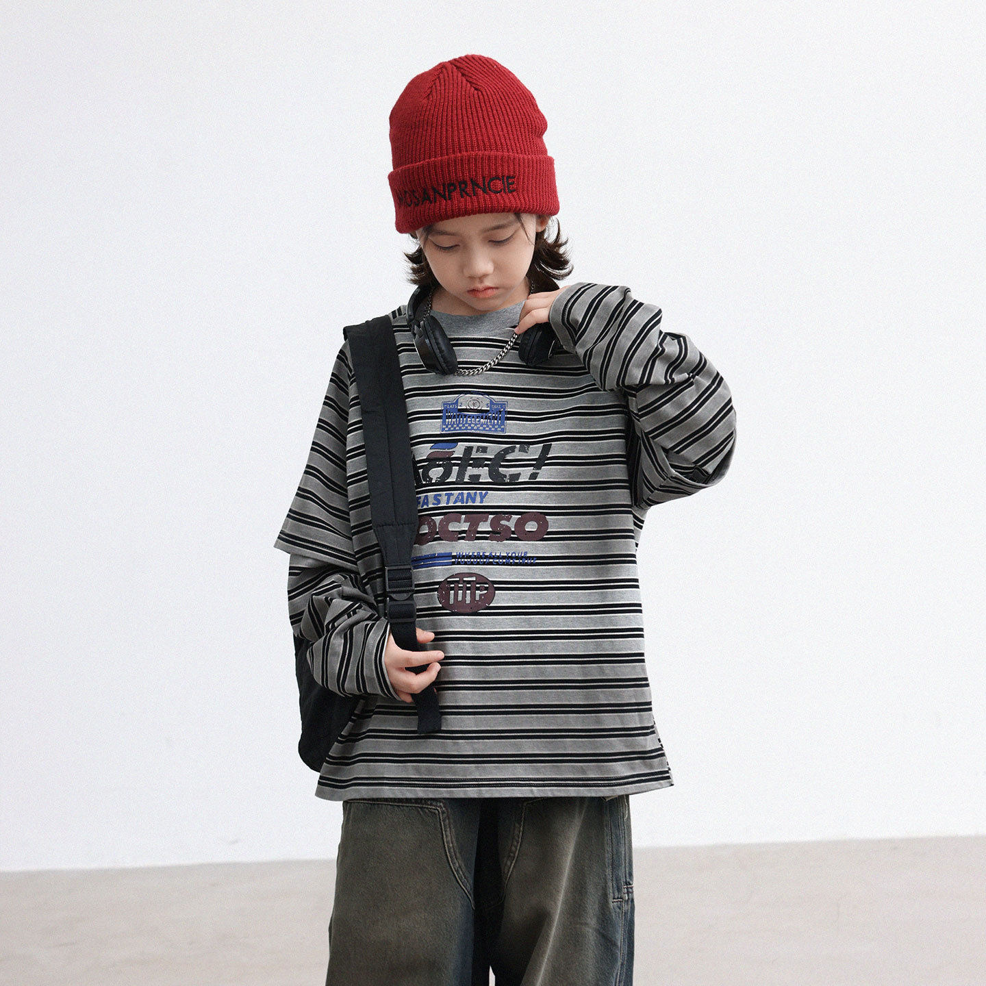 波拉童装男童长袖t恤春秋装2026春装韩版男孩T恤条纹假两件卫衣潮,童装/婴儿装/亲子装,卫衣/绒衫,淘宝优惠券,粉丝福利购,淘宝优惠卷