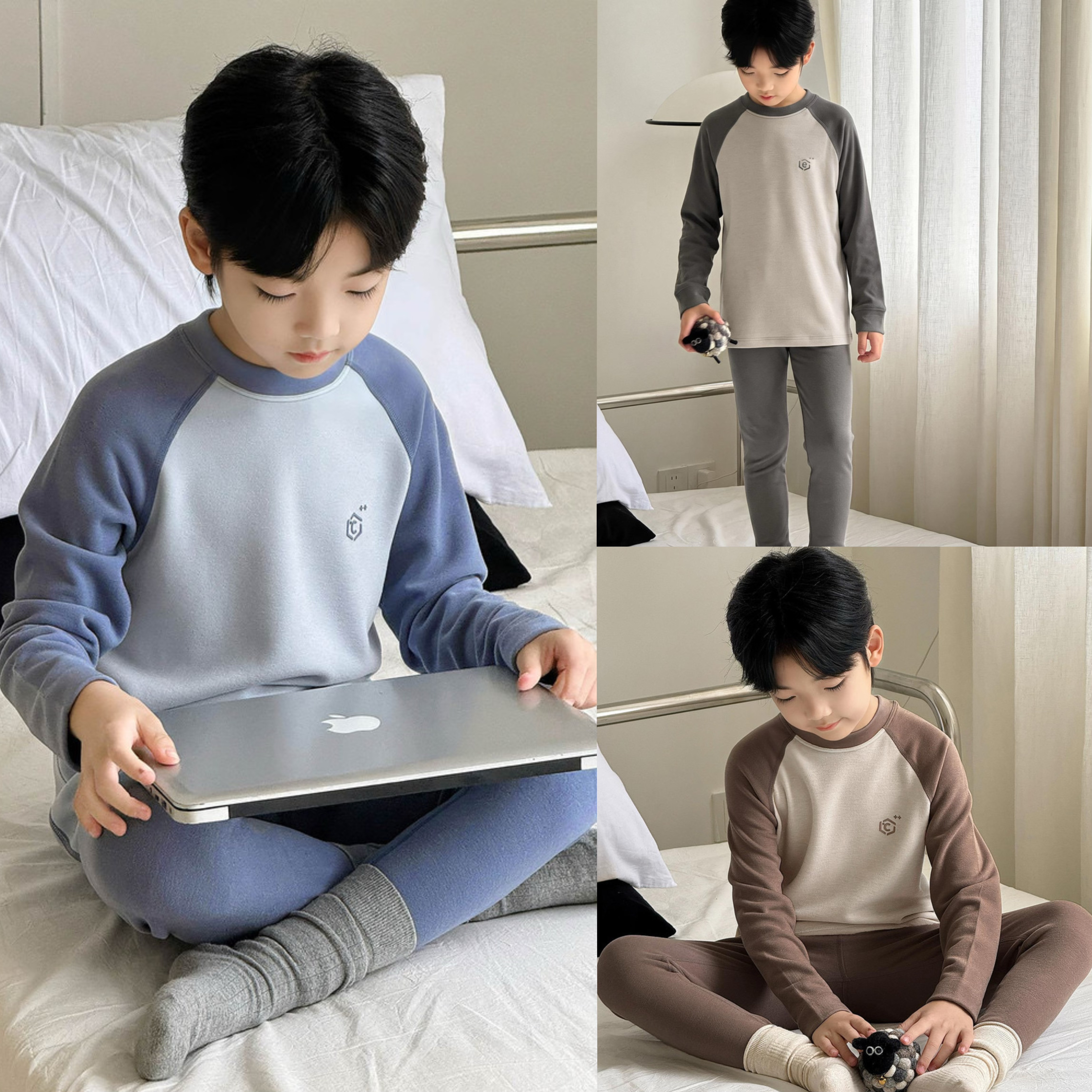 2026冬装波拉童装男童女童德绒家居服秋衣秋裤保暖内衣中大童睡衣