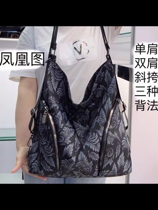 牛津布面料休闲背包防油防水可单肩双肩斜挎多功能容量大旅游通用