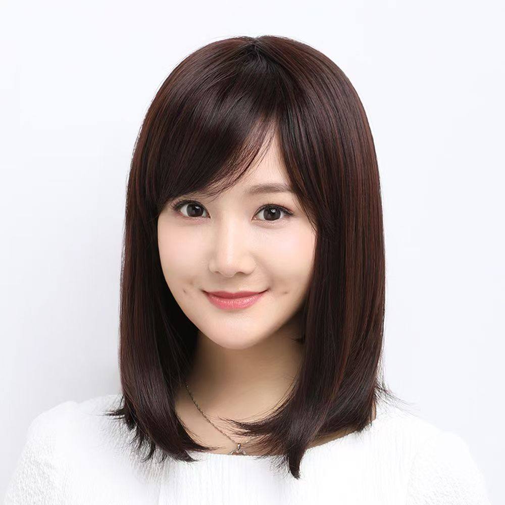 假发女长发全头套式自然中长直发内扣斜刘海妈妈假发中长款可水洗,美发护发/假发,日常整顶假发,淘宝优惠券,粉丝福利购,淘宝优惠卷