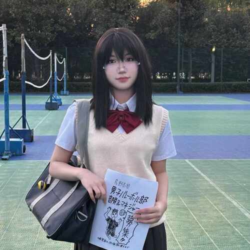 cos提升气质清水毛娘练手假发