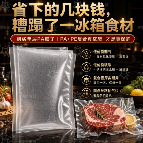 【食品级复合膜】真空纹路袋19丝25丝食品袋PA+PE复合食品真空袋