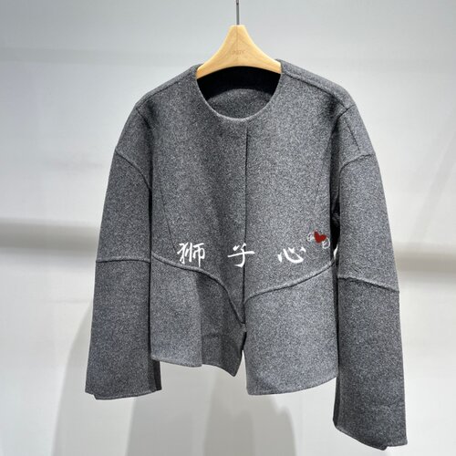 狮子心JN/江南国内专柜正品26冬款 短款毛呢大衣 5QA814010-3295