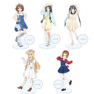 轻音少女同人企划 平泽唯中野梓田井中律秋山澪琴吹紬徽章立牌