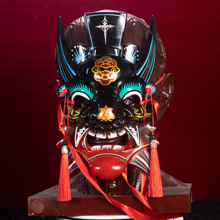 new庙会傩戏面具四代傩戏面具可手持可佩带全脸手持COS可佩带面具
