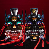 new庙会傩戏面具四代傩戏面具可手持可佩带全脸手持COS可佩带面具