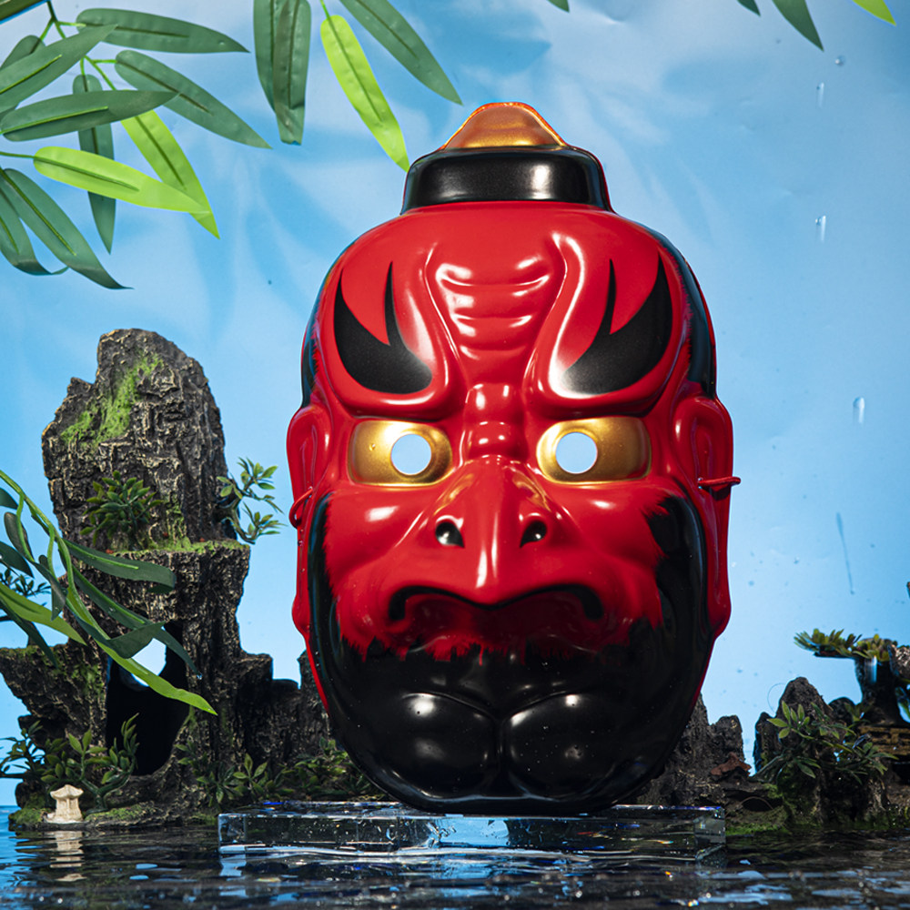 乌鸦天狗大天狗日式般若鸟嘴人像装扮成人男女面具搞笑万圣节道具