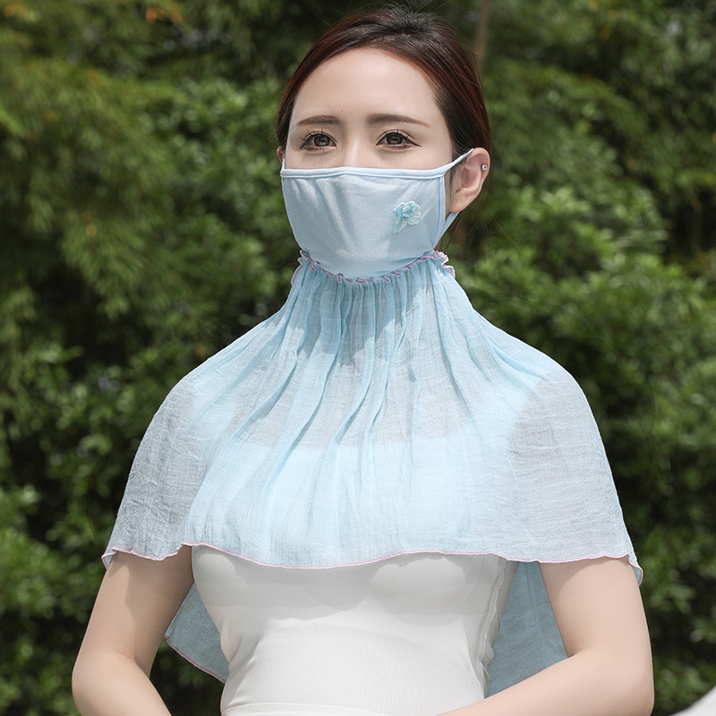 夏季女防晒面罩护颈面纱
