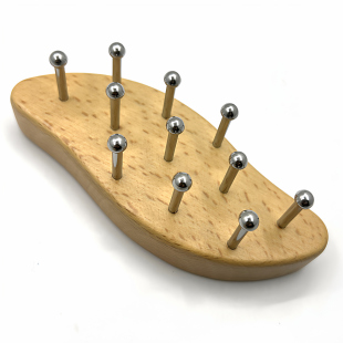 原木叶形11钉肚皮腹部腿部经络按摩保健刮痧梳 无痕刮痧梳按摩器