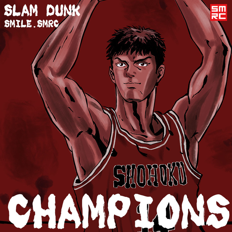 aj联名灌篮高手短袖男三井寿卡通oversize湘北队polo衫日系潮衣服