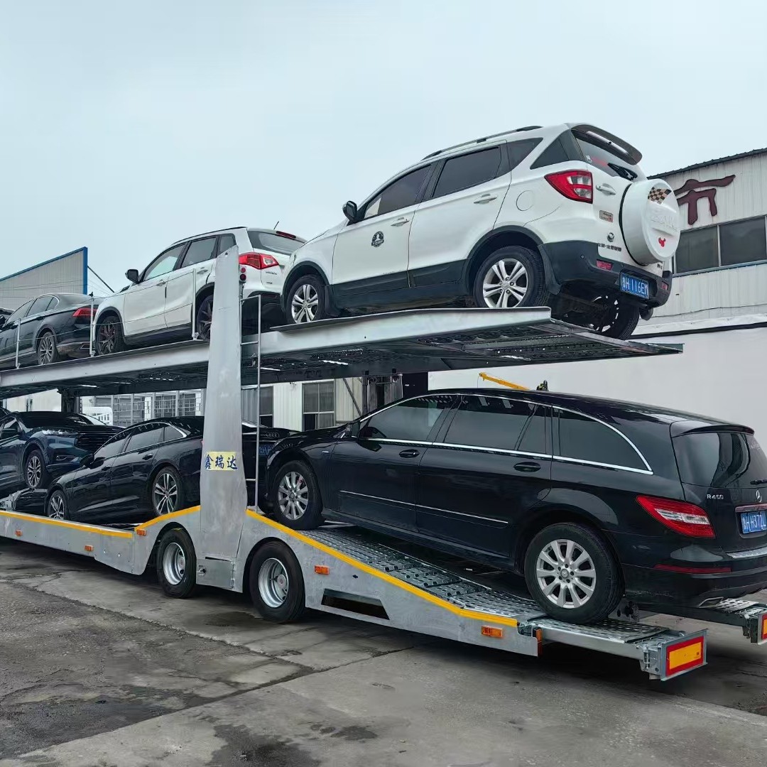 两桥笼车车辆运输轿运挂车 13.75米出口欧洲五国8位轿运车