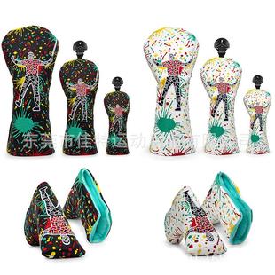 工厂直销新款高尔夫球杆套刺绣一号木杆套推杆套现货Golf covers