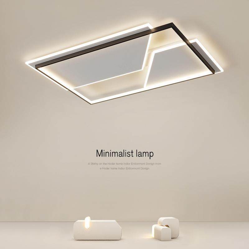中山简约客厅吸顶灯现代简约大气长方形极简几何主灯北欧卧室灯具