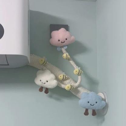 空调管子装饰改造遮挡下水管包管美化创意管道缠绕麻绳管线暖气管