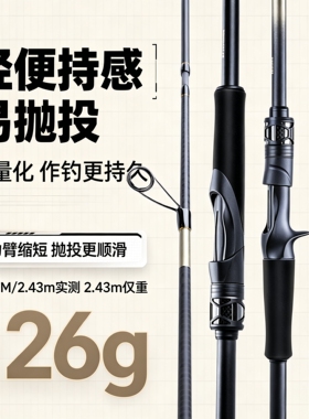 GATEN超远投路亚竿M/MH硬度快调超轻碳素岸投海鲈翘嘴打黑钓鱼竿