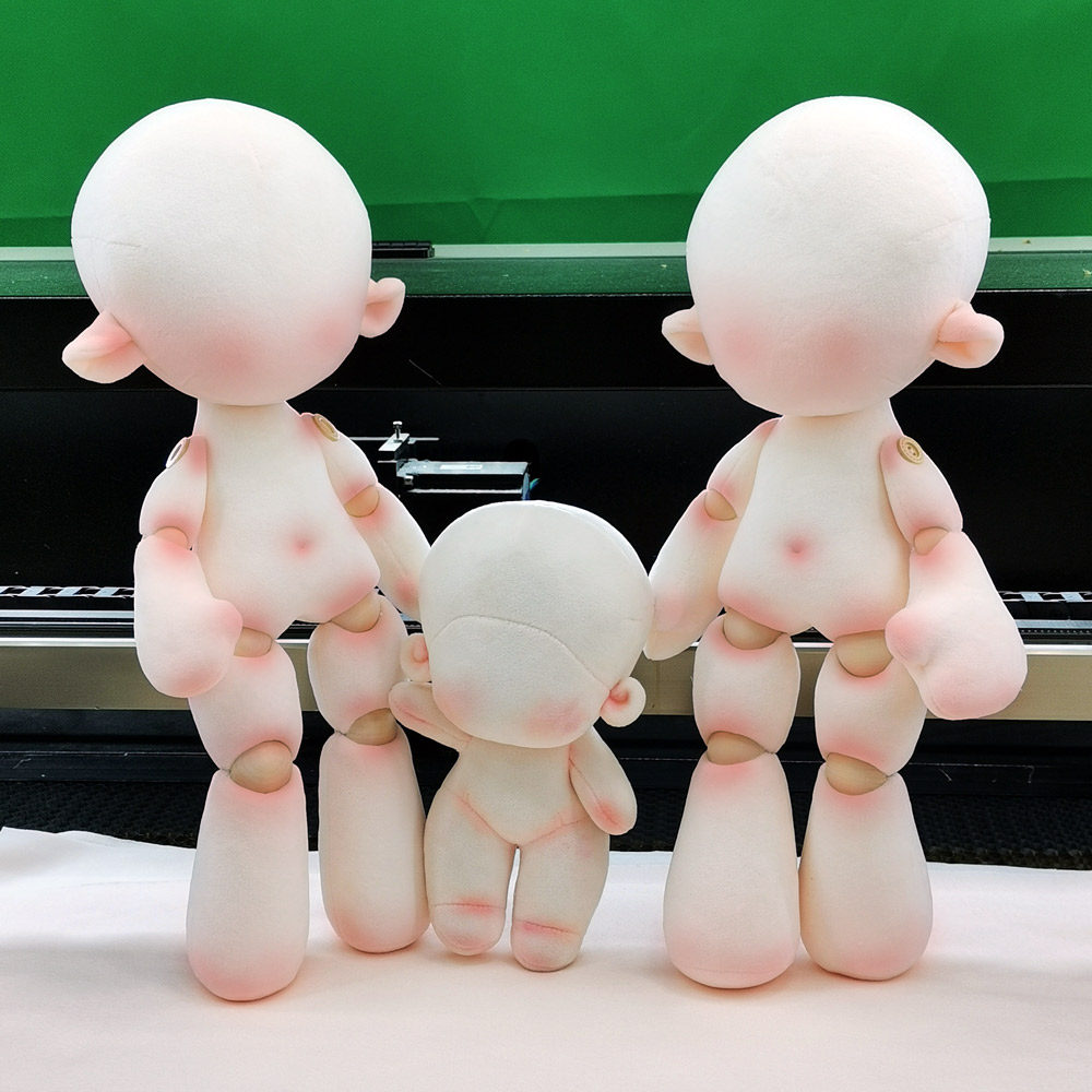 胖丫布艺关节可动3D开版娃娃
