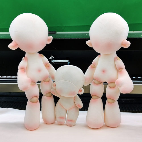 胖丫布艺关节可动3D开版娃娃